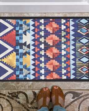 aazeem Aztec Print Lightweight Washable Rug Runner 26" x 36"-picture-37