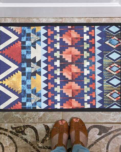 AAZEEM Aztec Print Lightweight Washable Rug Runner 26" x 36"