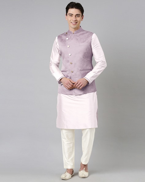 Waistcoat hot sale over kurta