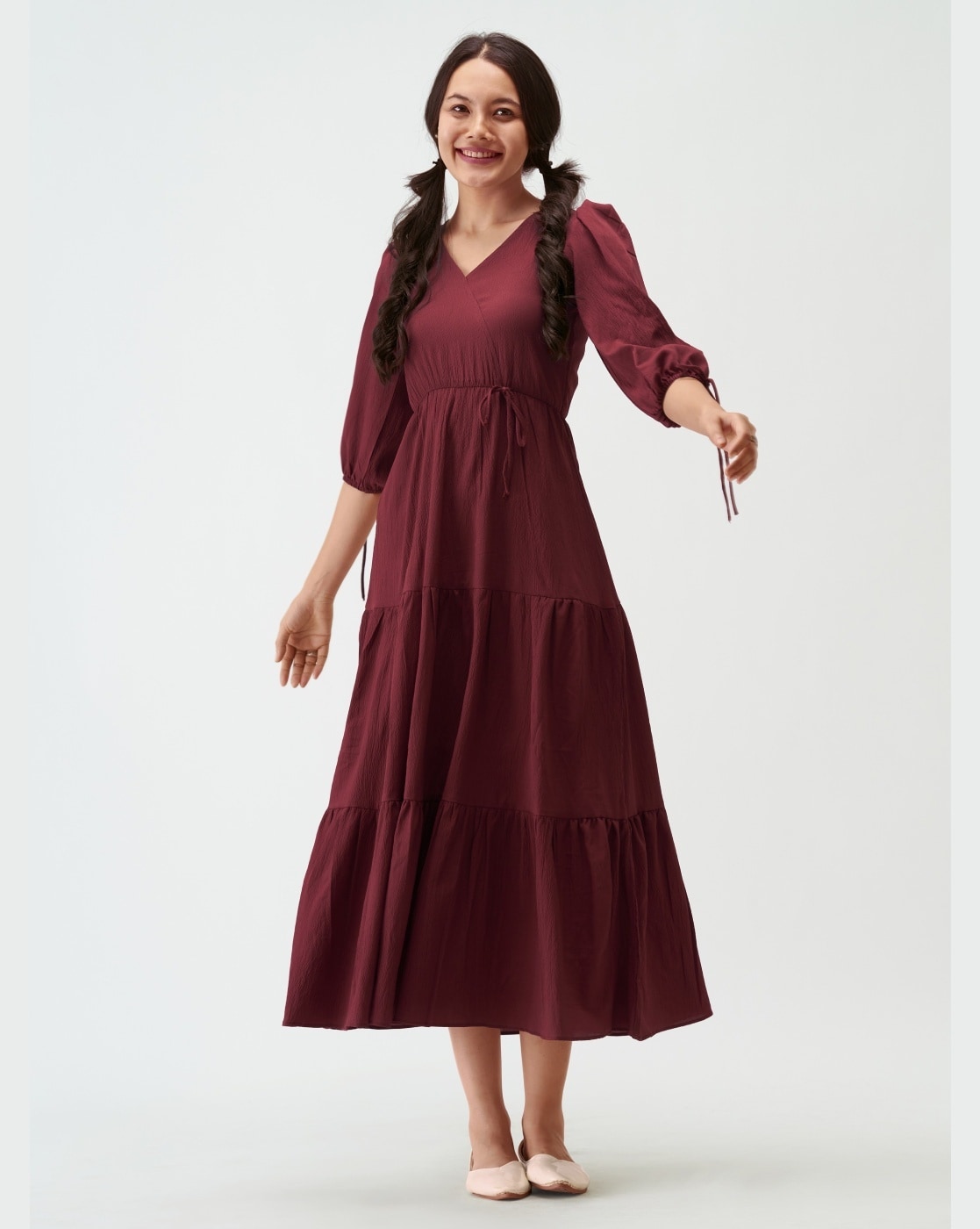 Buy Maroon Dresses for Women by AASK Online