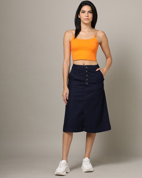 Denim midi hotsell skirt india