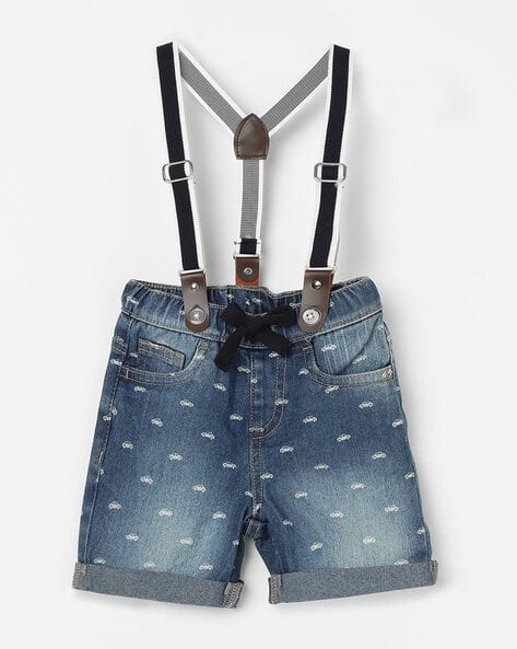 Cars Print Flat-Front 3/4 Shorts