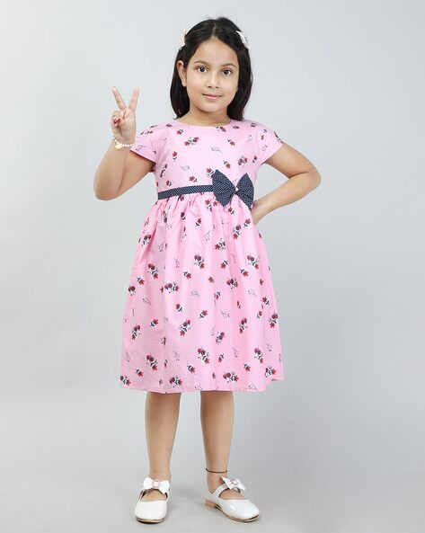 Kanji Toddler Girls Floral Print Ruffle Trim Fancy Frock Buy Girls Dresses   Frocks online for