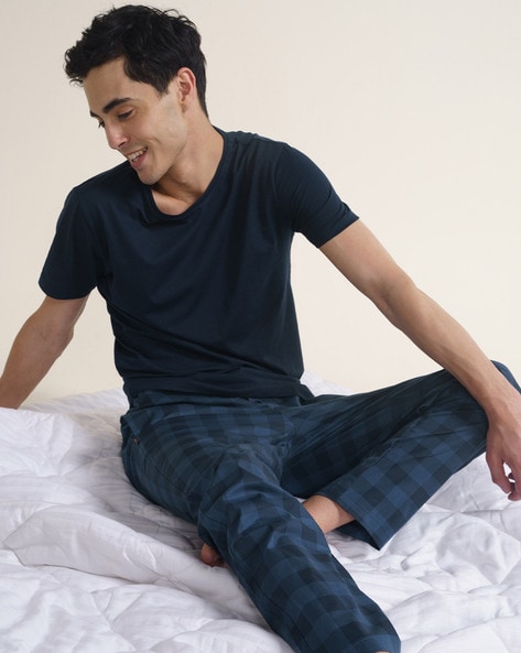 Buy Navy blue Pyjamas for Men by DAMENSCH Online Ajio