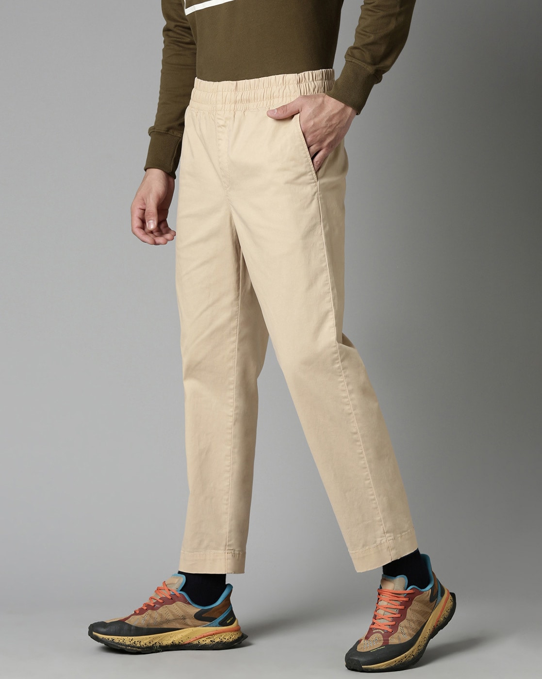 Buy Breakbounce Men Blue Buddy Hug Slim Fit Trousers - Trousers for Men  526481 | Myntra