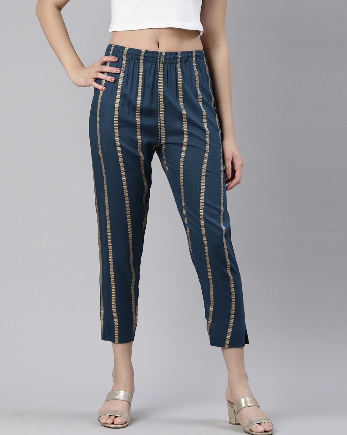 Buy Blue Trousers & Pants for Women by Kryptic Online