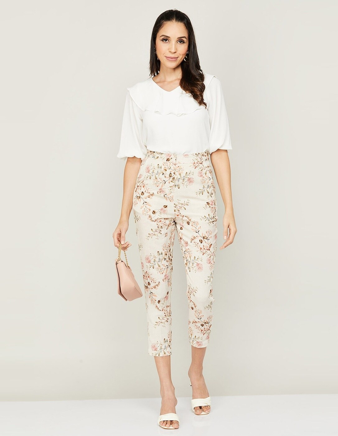 Buy Floral High Waist Flare Pants Online | The Label Life