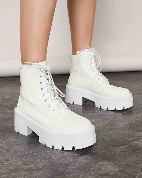 Buy White Boots for Women by Styli Online