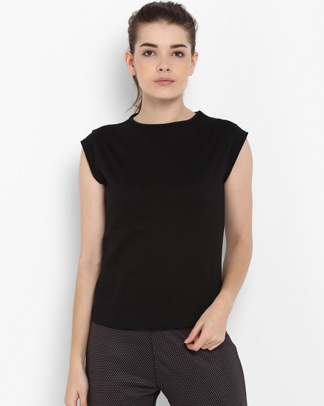 Buy Black Tshirts for Women by Ap'pulse Online