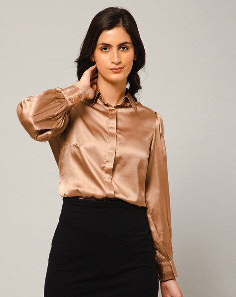 Copper 2025 satin blouse