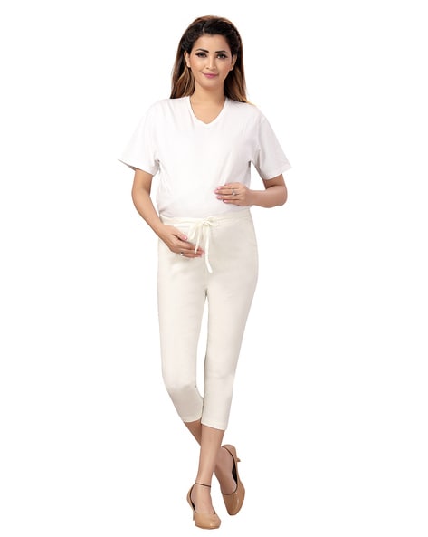 Buy Off White Leggings & Trackpants for Women by MAMA & BEBE Online