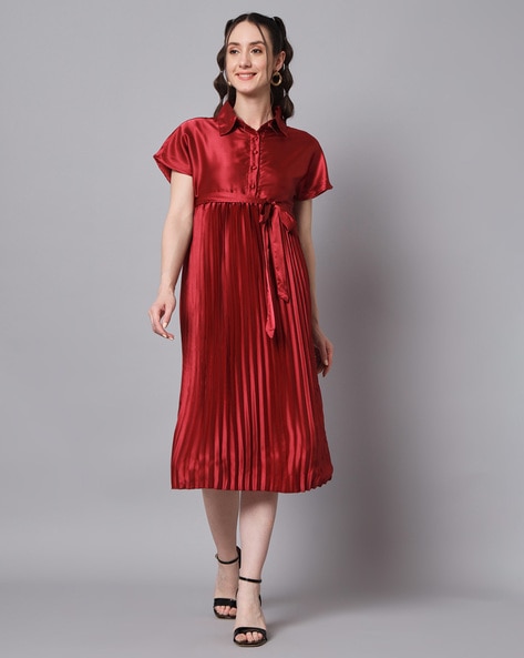 Amazon.com: Satin Red Dress