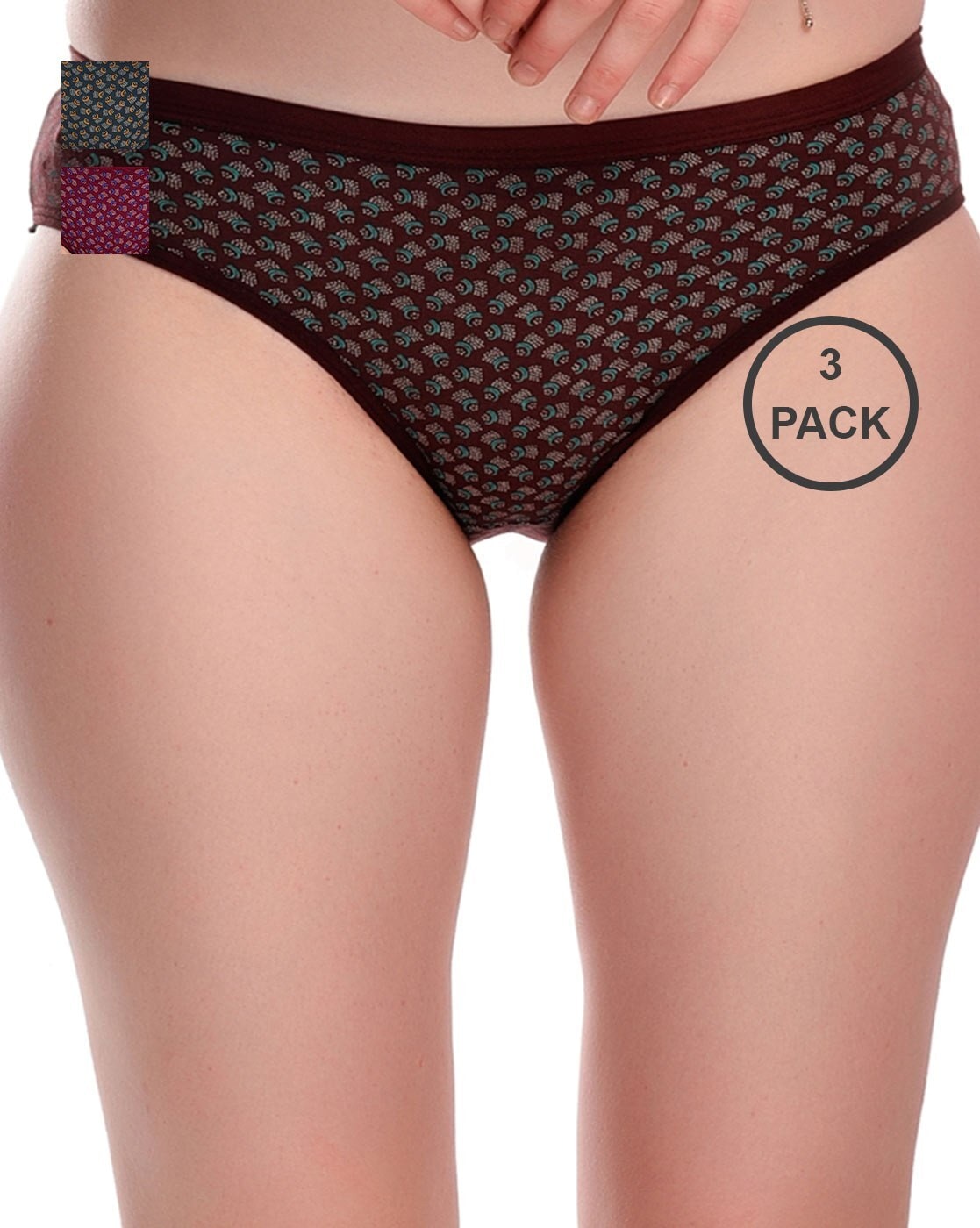 Buy YASIQ Pack of 3 Women Hipster Multicolor Panty (3XL) Online In