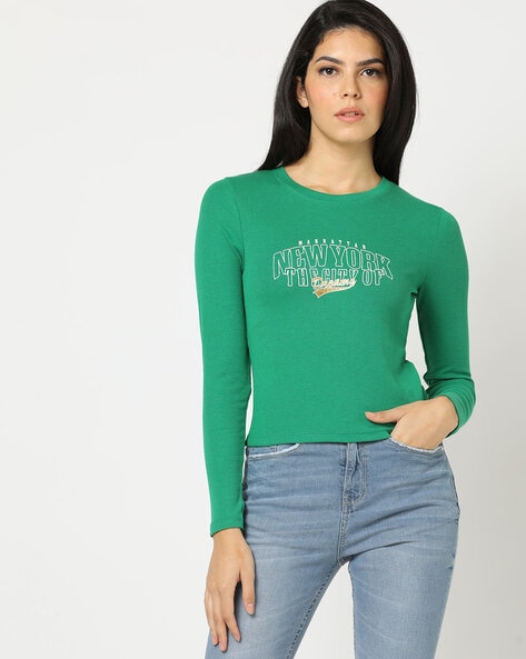 Green Tops for Women by Teamspirit Online | Ajio.com