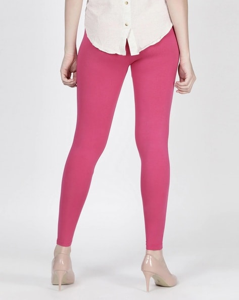 Buy Melange by Lifestyle Pink Cotton High Rise Leggings for Women Online @  Tata CLiQ