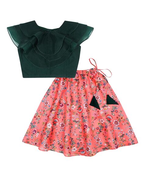 Floral Style Lehenga Choli – Ethnic Skirt