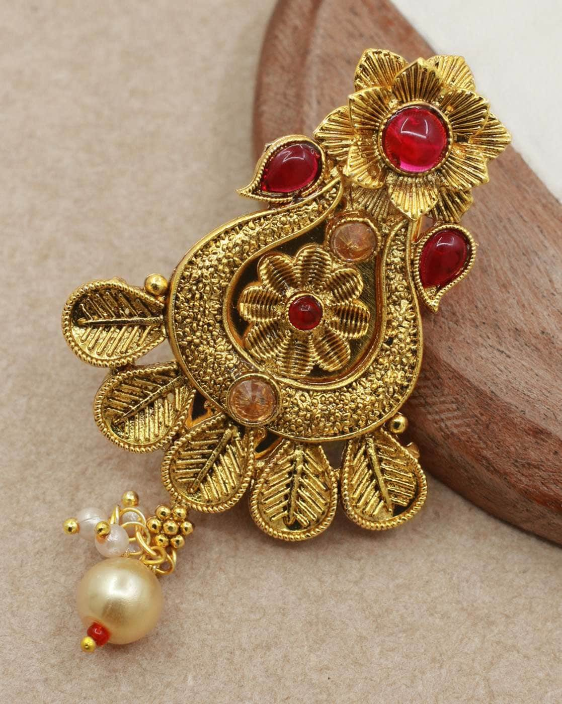 Saree brooch clearance in gold