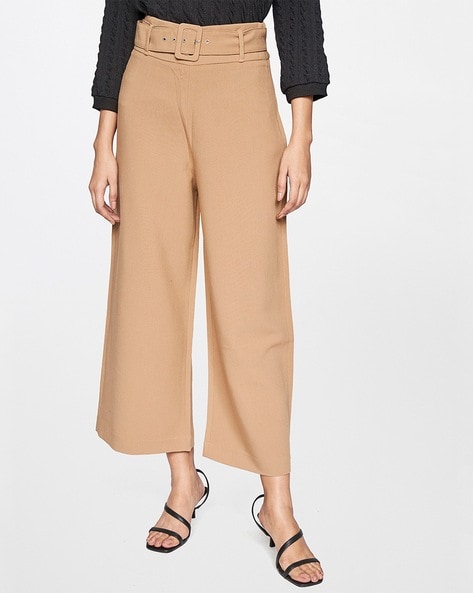 Buy Beige Trousers & Pants for Women by AND Online