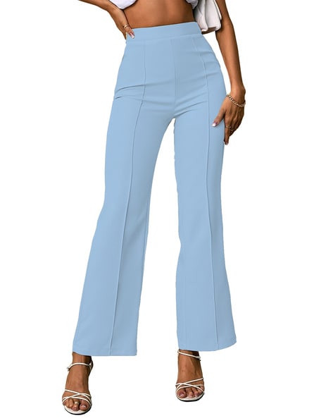 MARTINI Bottoms Pants and Trousers  Buy MARTINI Women Turquoise Blue High  Waist Eyelet Lace Up Trouser Online  Nykaa Fashion