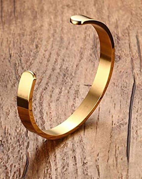 22K Gold Men's Jaguar Bangle Bracelet (37.45G) - Queen of Hearts Jewelry