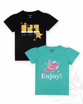 j & jp Pack of 2 Typographic Print Round-Neck T-Shirt-picture-39