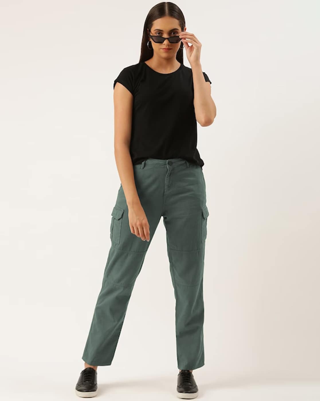 Buy Beige Trousers & Pants for Women by Outryt Online | Ajio.com