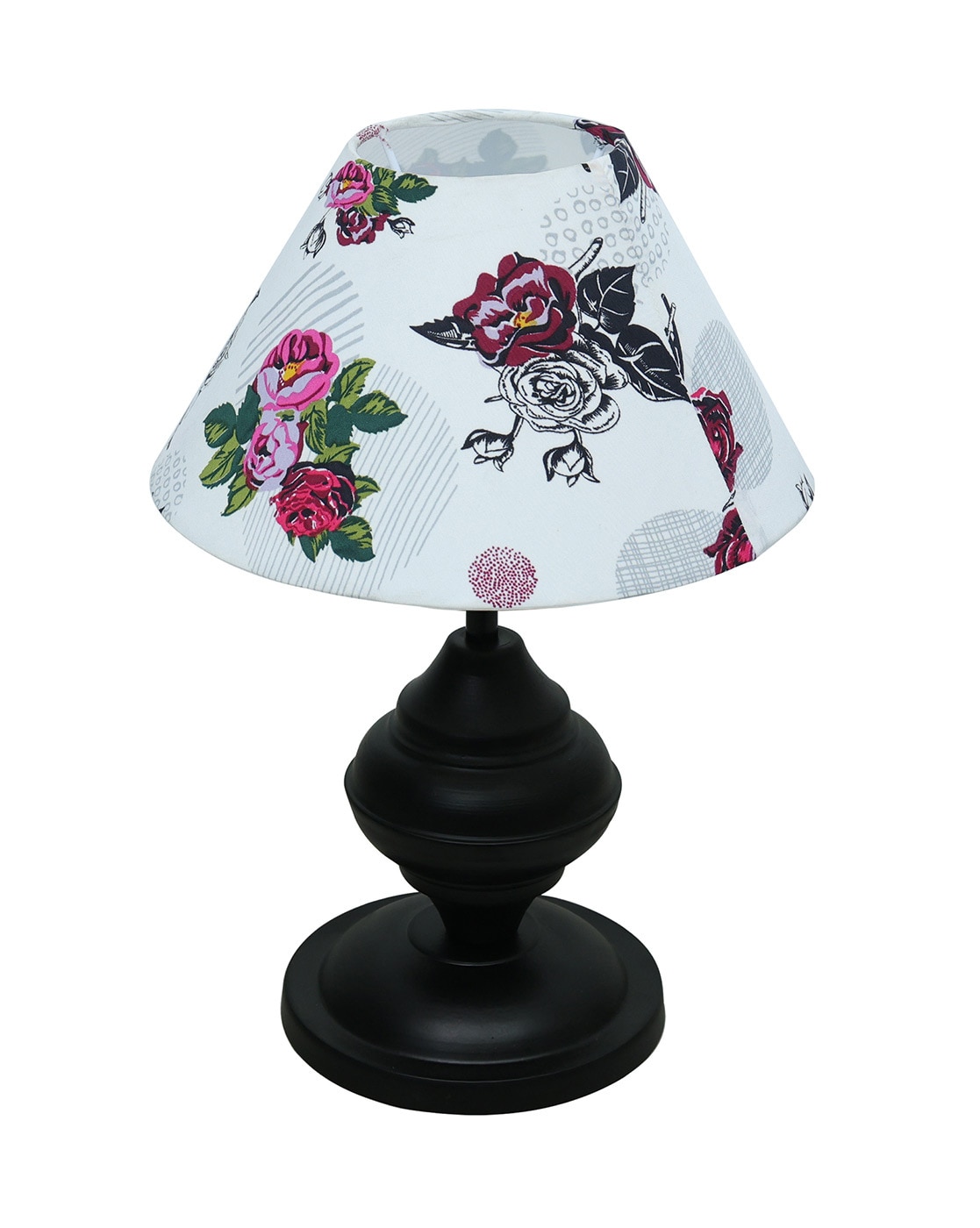 Buy Floral Design Print Shade With Metal Base Table Lamp Online at  woodentwist.com — WoodenTwist