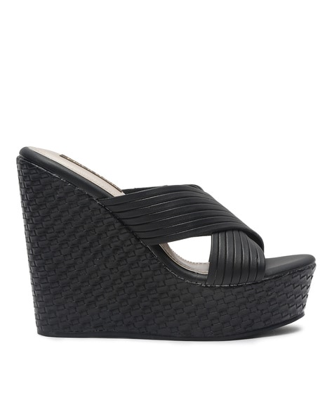 Black and white discount wedges