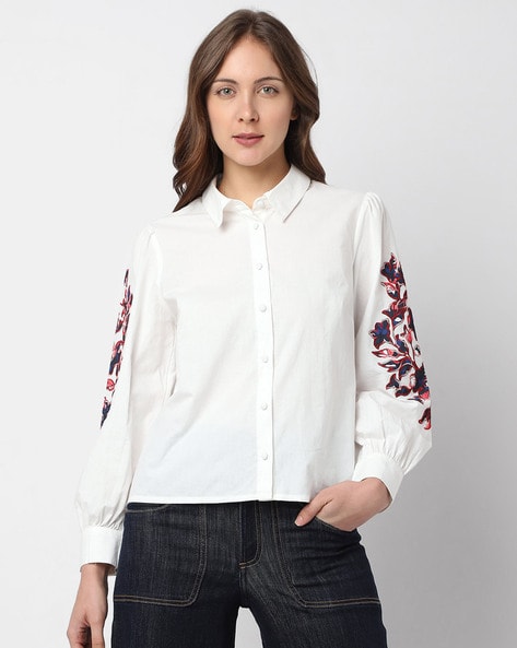 Bedre bekendtskab resultat Buy White Shirts for Women by Vero Moda Online | Ajio.com