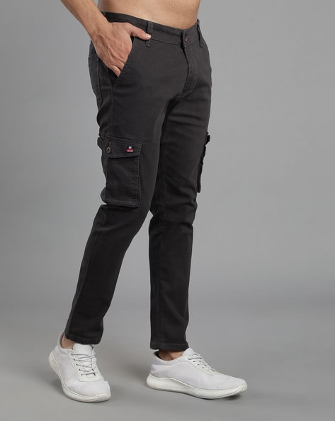 Buy Charcoal Grey Trousers Pants for Men by HENCE Online Ajio