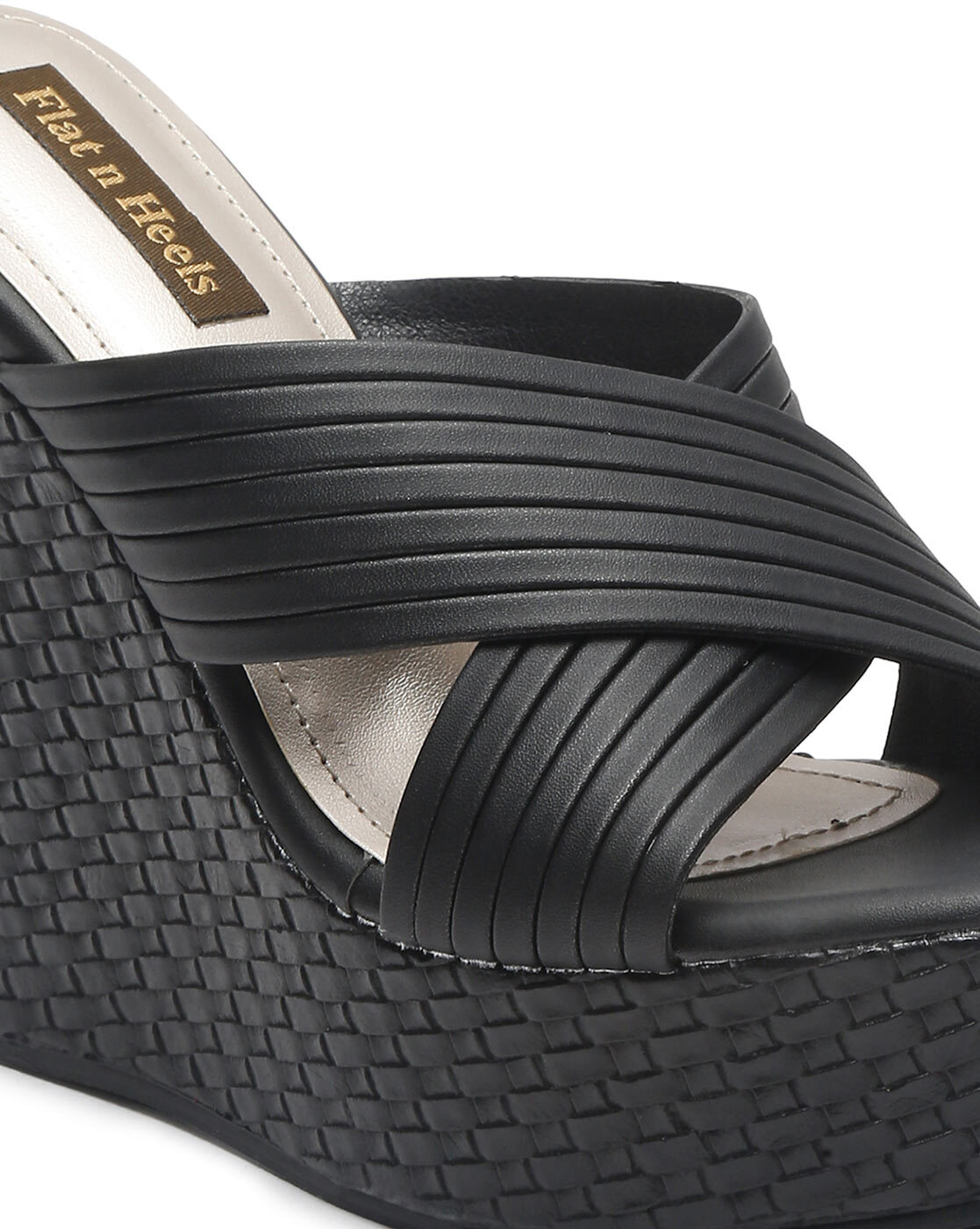 Sexy Black Leather Wedge Sandals (For Elegant Ladies)