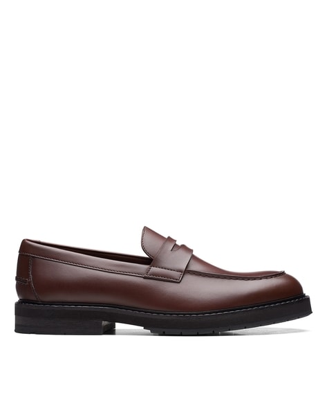 Clarks Round-Toe Slip-On Loafers