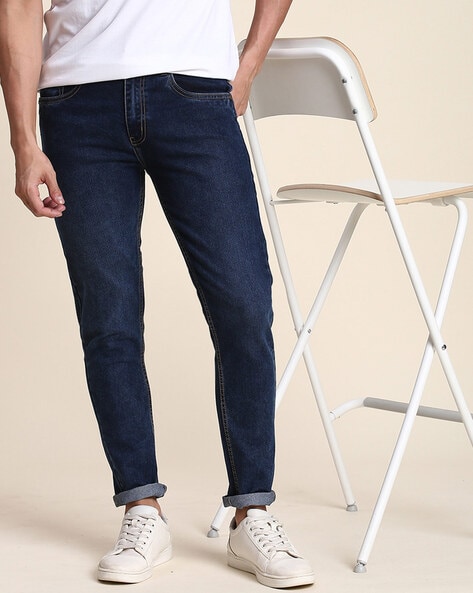 Buy online Denim Blue Comfortable Jeans For Women