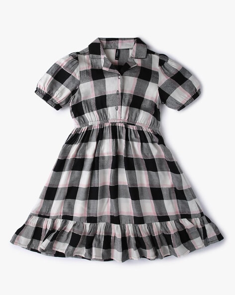 Amazon.com: White and Black Plaid Sexy V Neck Vintage Party Dress Spring  Summer Women Half Sleeve Pin Up Dresses Black S : Clothing, Shoes & Jewelry