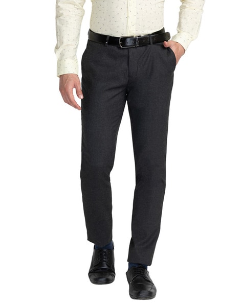 Buy Oxemberg Men Navy Diet Fit Solid Formal Trousers - Trousers for Men  4323996 | Myntra