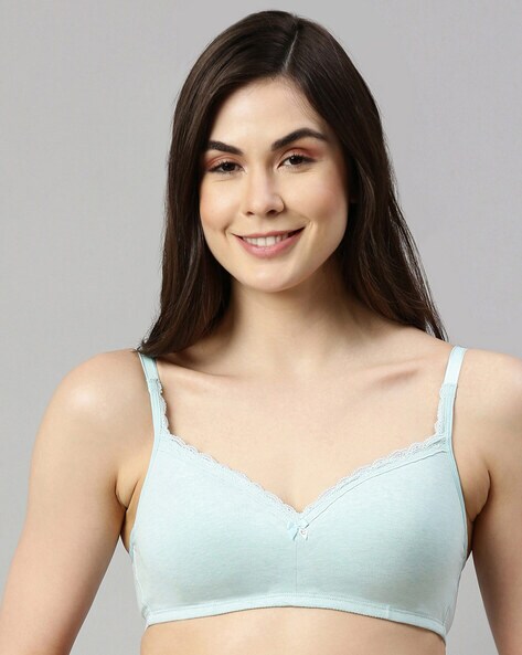 Buy Enamor Padded Non Wired Medium Coverage T-Shirt Bra - Silver Lilac at  Rs.999 online
