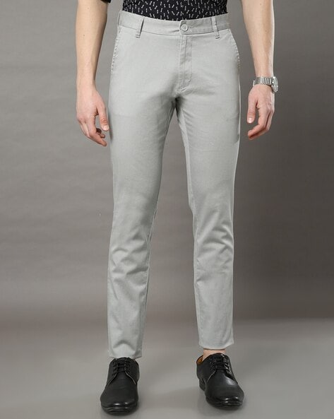 Buy Light Grey Trousers & Pants for Men by COOL COLORS Online