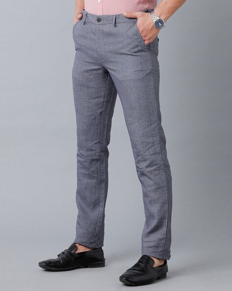 Buy Grey Trousers  Pants for Men by LINEN CLUB Online  Ajiocom