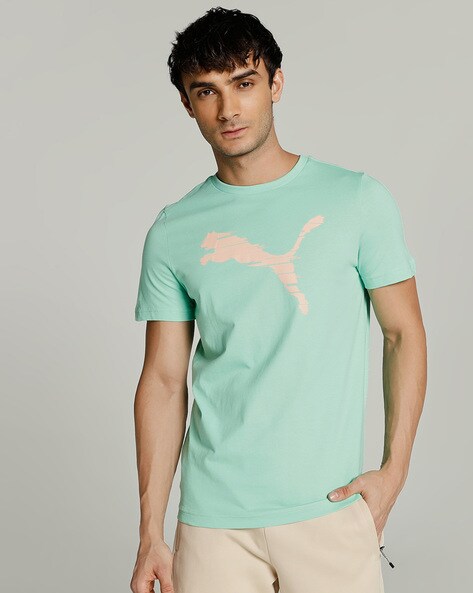 Shaded Cat Slim Fit Crew-Neck T-Shirt