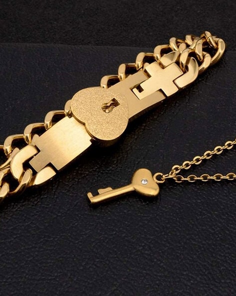 2 Pcs Magnet Couple Bracelet GOLD Chain Magnet Heart Love Couple | eBay-iangel.vn