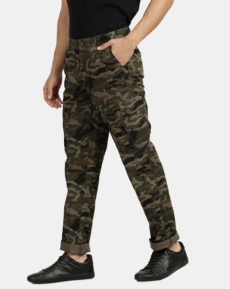 Buy Codetrot Womens Regular Fit Slim Fit Army Green Camouflage Print  Trousers Jeans Free Size Pack of 1 at Amazonin