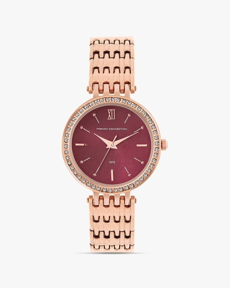 French Connection Women Rose Gold Dial Analogue Watch - FCN00063I