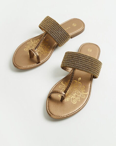 Kids' Heather Rhinestone Slide Sandals - Cat & Jack™ Light Brown : Target