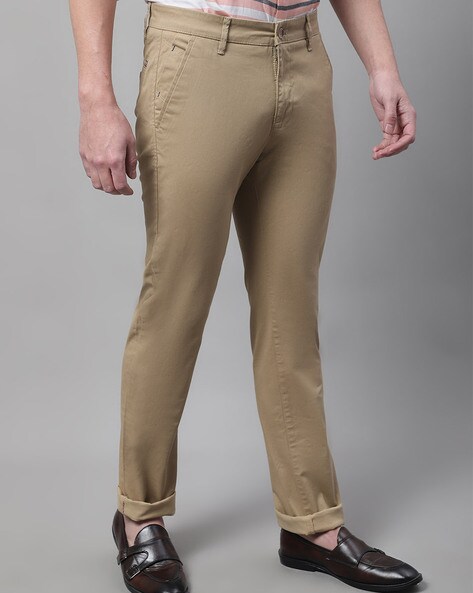 Buy Cantabil Men Beige Cotton Regular Fit Casual Trouser  (MTRC00046_Fawn_30) at Amazon.in