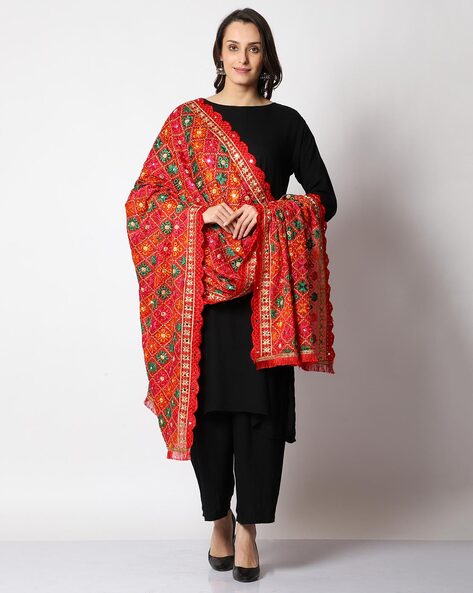 Buy VredeVogel Womens Cotton Silk Jacquard Straight Kurta with Pant   Banarasi Silk Dupatta Set GreenXSmall at Amazonin