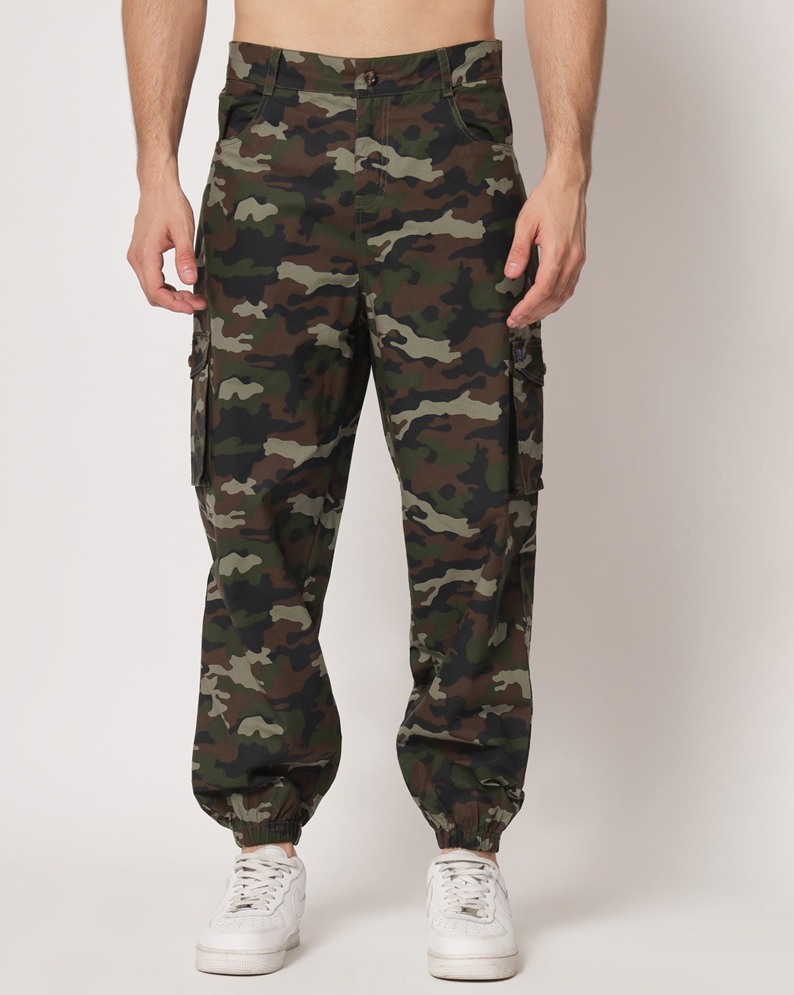 Buy BAGGY FIT POLYESTER PRINTED CARGO PANTS for Women Online in India