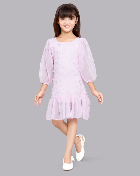 Buy Light Yellow Dresses & Frocks for Girls by PINK CHICK Online | Ajio.com