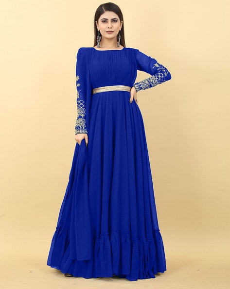 Buy Indian Gowns for Women Evening Dress Designer Pakistani Bollywood  Anarkali Ethnic Wedding Party Gown With Unstitched Bottom Online in India -  Etsy