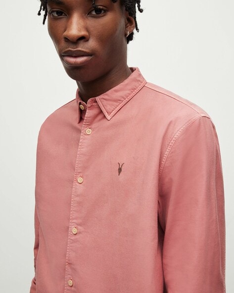 salmon colored shirt mens