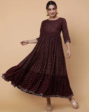 kimayra Embroidered Flared Kurta-picture-38